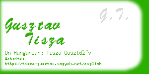 gusztav tisza business card